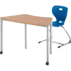 Tisch 1/8 Kreis; Vollkernplatte, Innendurchmesser: 160 cm