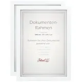 Ideal Trend 2er 3er 5er 10er Pack Dokument Bilderrahmen 21x29,7 DIN A4 Urkunde Foto Rahmen: Farbe: 2er Pack Wei�