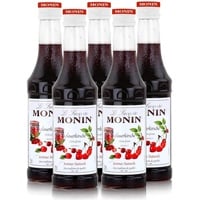 Monin Sauerkirsche Sirup 250 ml - Für Cocktail und Kaffee (5er Pack)