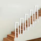 T-ZBDZ Treppengeländer Innen U Form Weiß, Treppengeländer Seitlich U-Förmiger, Handlauf Geländer Treppe Außen Stiegengeländer Innen, Handläufe für Treppen für Balkon Terrasse Veranda Garten, 55cm