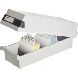 Karteikasten 957-11 DIN A7 quer max. 1300 Karten PS lichtgrau - lichtgrau