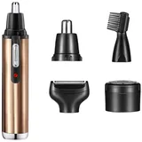 MAGICSHE Nasenhaartrimmer Nasenhaarschneider Professioneller Augenbrauen und Esichtshaartrimmer, USB Wiederaufladbar, Wasserdichte Klinge goldfarben