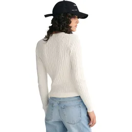 GANT Damen STRETCH COTTON CABLE C-Neck