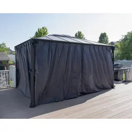CANOPIA Vorhang-Set für Pavillon Martinique 1 Stück 4,20 x 2,17 m Grau