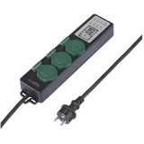 Sygonix Gartensteckdose 1,40 m Schwarz/Grün 1 St.