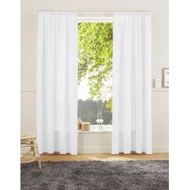 LeGer Home by Lena Gercke Vorhang "Lanea" Gr. 4, weiß, B:135cm H:245cm, Baumwolle, Polyester, LEGER HOME BY LENA GERCKE, Gardinen, Leinenoptik, 1 Schal, verschiedene Größen