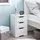 FineBuy Nachtschrank  SuVa13513_1 31 x 49 x 31 cm Weiß