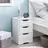 FineBuy Nachtschrank  SuVa13513_1 31 x 49 x 31 cm Weiß