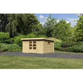 Karibu Trittau 5 3,87 x 2,97 x 2,17 m natur