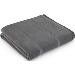 Strandtuch S.OLIVER "s. Oliver Strandtuch", grau, B:90cm L:180cm, Walkfrottier, Walkfrottier, Handtücher (Packung), leichte Qualität