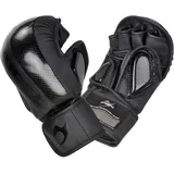 JU-SPORTS MMA Sparring Handschuhe Carbon - Assassin schwarz, PU I Allkampf/MMA Handschuhe mit Handrückenpolster I Robuster Daumen- & Ballenschutz fürs Training I Größe XL