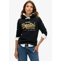 Superdry Kapuzensweatshirt »EMBELLISHED VL GRAPHIC HOOD«, Gr. L, Jet Black, , 76412117-L