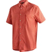 Maier Sports Herren Mats Kurzarmhemd orange check 60