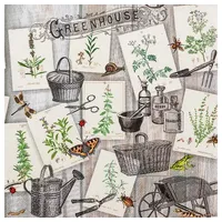 Home fashion Home Fashion®, Green House, Lunch-Servietten aufgefaltetes Maß
