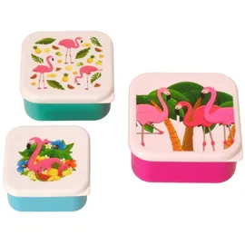 Puckator Set of 3 Lunch Boxes - Flamingo Design by