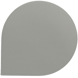 Untersetzer Edel PU-Leder hellgrau 4Stk 10,0x10,0x0,17cm