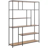ac-design Bücherregal 135 x 185 x 35 cm Schwarz