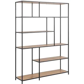 ac-design Bücherregal 135 x 185 x 35 cm Schwarz