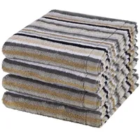 CAWÖ Lifestyle-7048 Handtuch-Set - 4er-Set Kiesel Silber