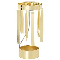 Teelichthalter Tangle Spinning ferm LIVING goldfarben, Designer Leise Dich Abrahamsen, 17.5 cm