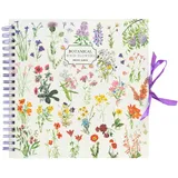 Grupo Erik Fotoalbum zum selbstgestalten Weiße Seiten - Wild Flowers Fotoalbum zum Einkleben - Scrapbook Weiße Seiten 26 x 26 cm, Bunt Blumen