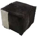 Carpet Avenue Teppich Kuhfell - Pouf 50x50, Quadrat, Höhe: 430 mm braun