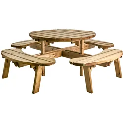 Picknicktisch Hasslebro aus Kiefernholz, Natur