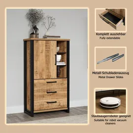 Home Affaire Highboard 87 x 155 x 45 cm Schwarz