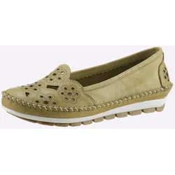 Slipper GEMINI, Damen, Gr. 36, grün (pistazie), Glattleder, sportlich, Schuhe