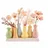 WESTCRAFT Dekovase Handgefertigte kleine Keramik Deko Blumenvasen Set aus kleinen Vasen, bunt & weiß, dekorative Keramikvasen auf Sockel für Trockenblumen, hübsche Mini Vase (Vase (7er) bunt V2-20cm)