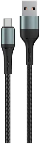 Neues Encore Energy USB-A zu USB-C 2A Kabel QC PD zum Laden und Datentransfer 100 cm geflochten schwarz EE103-C