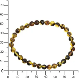 Ostsee-Schmuck Armband Kugel 6 mm grün 19 cm