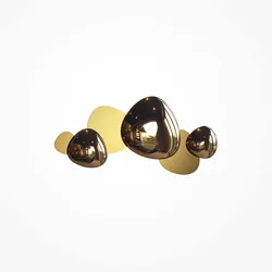 Wandleuchte Wanddekoration Designleuchte LED Edelstahl gold Wohnzimmerleuchte