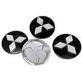 GNTHERF 4 Pack Nabenkappen,für Mitsubishi Eclipse Cross Galante Zinger Samurai 60mm-Nabenkappen wasserdichte Nabenkappen staubdichte Nabenkappen mit Abzeichen,A