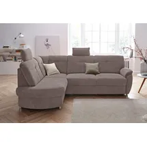 sit&more Ecksofa SIT & MORE "Sonoma L-Form", grau (taupe), B:246cm H:91cm T:176cm, Kunstleder SOFTLUX;Luxus-Microfaser ALTARA NUBUCK (100% Polyester);Luxus-Microfaser (90% Polyester, 10% Polyamid), Sofas, Ecksofa, wahlweise mit Bettfunktion und Bettkasten