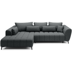 Ecksofa Garay Stoff Stahlgrau