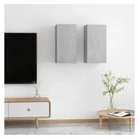 VidaXL TV-Schränke 2 Stk. Betongrau 30,5x30x60 cm Holzwerkstoff