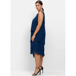 sheego Etuikleid Cocktailkleid Blau 56