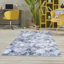 Hochflor-Teppich CARPET CITY "TOLEDO500", grau, B:160cm H:27mm L:230cm, Polyester, Teppiche, besonders weich, 3D-Effekt, Uni-Farben