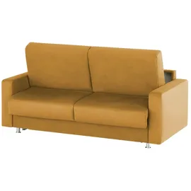 Sofa.de Schlafsofa aus Mikrofaser ¦ gelb ¦ Maße (cm): B: 195 H: 84 T: 100.0