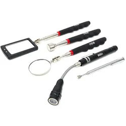 HBM 5 Pack Magnet Tool Kit einschließlich LED-Lampe, Spiegel und Pick-up-Magnete