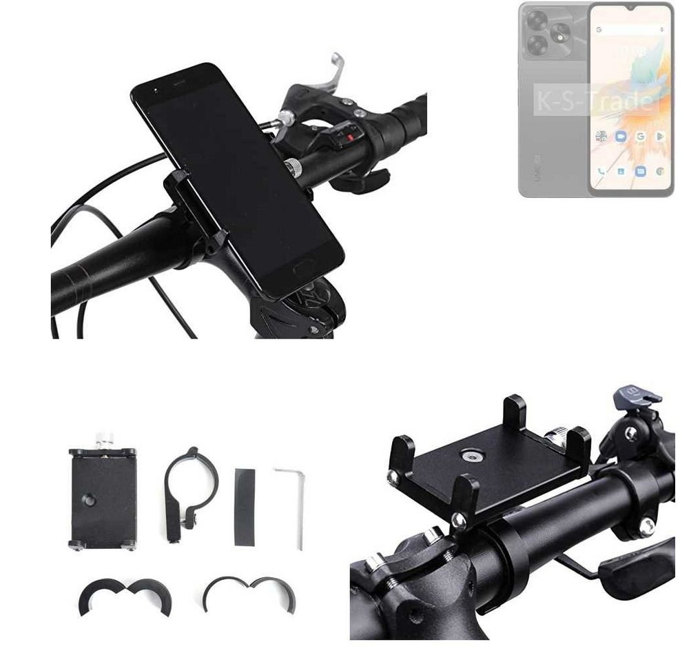 K-S-Trade für UMIDIGI A15C Smartphone-Halterung, (Handyhalterung das Fahrrad Halter Lenkstange Fahrradhalterung) schwarz