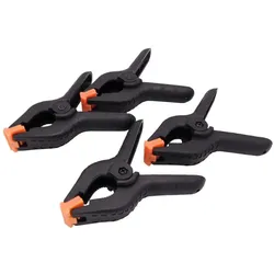 CARUBA Hintergrundklemme schwarz/orange gross (4 Stück) (Angebot)