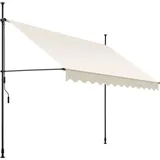 Tectake tectake® Klemmmarkise, mit Handkurbel, höhenverstellbar - 304 cm, einfache Montage