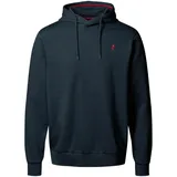 MCS Rundhalspullover "MCS Pullover MCChris", Herren, Gr. S, blau (schwarz sapphire), Obermaterial: 100% Baumwolle, Pullover Rundhalspullover