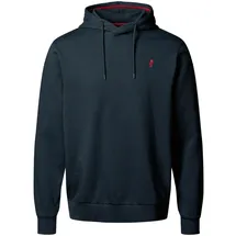 MCS Rundhalspullover "MCS Pullover MCChris", Herren, Gr. S, blau (schwarz sapphire), Obermaterial: 100% Baumwolle, Pullover Rundhalspullover