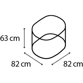 Vitavia Vita 630 Rund 82 x 82 x 63 cm rubin
