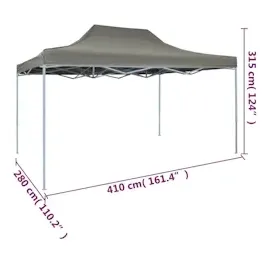 vidaXL Profi-Partyzelt Faltbar 3×4 m Stahl Anthrazit