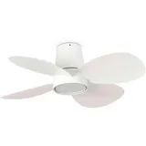 faro BARCELONA Klover 80 cm Deckenventilator Weiß