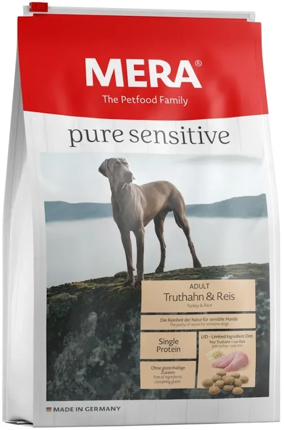 mera pure sensitive Truthahn/Reis Hundetrockenfutter 4 Kilogramm